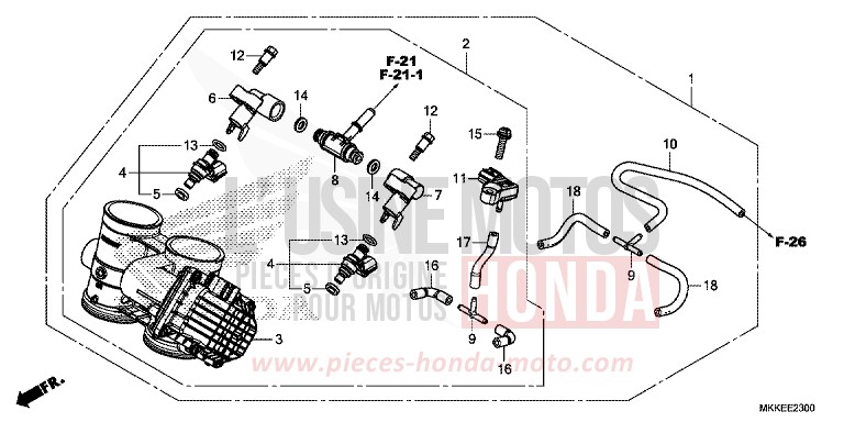 DROSSELKLAPPENGEHAEUSE von Africa Twin MAT BALLISTIC BLACK METALLIC (NHA86) von 2019